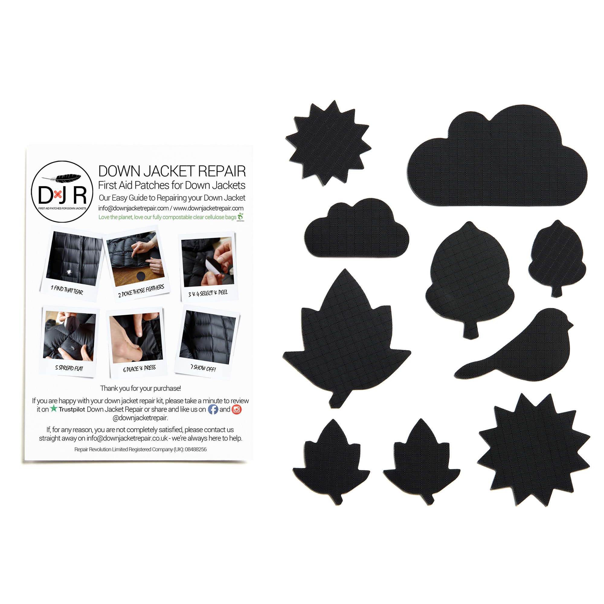 Down Jacket Repair Kit - Nature - Black - Image 2