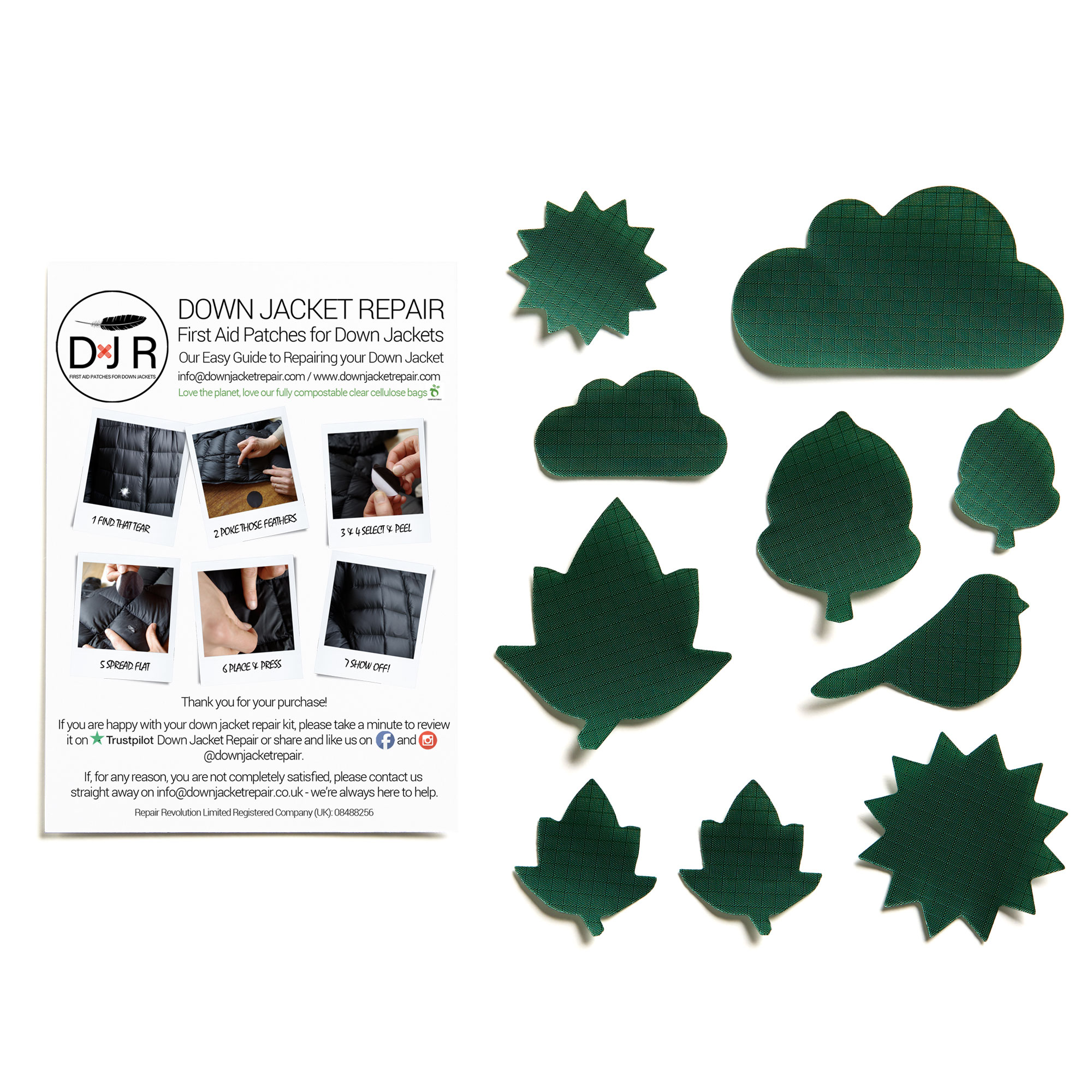 Down Jacket Repair Kit - Nature - Bottle Green - Image 2