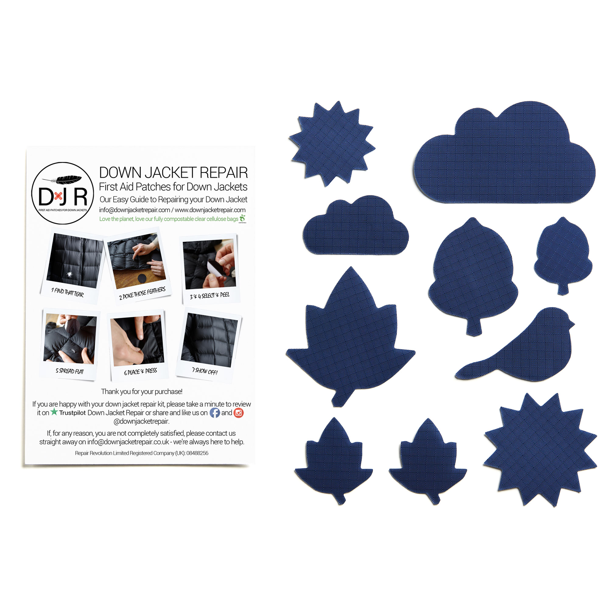 Down Jacket Repair Kit - Nature - Dark Blue - Image 2