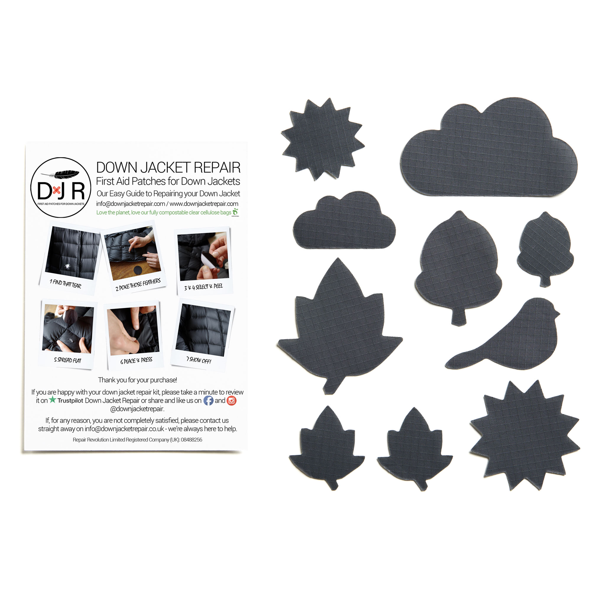 Down Jacket Repair Kit - Nature - Dark Gray - Image 2