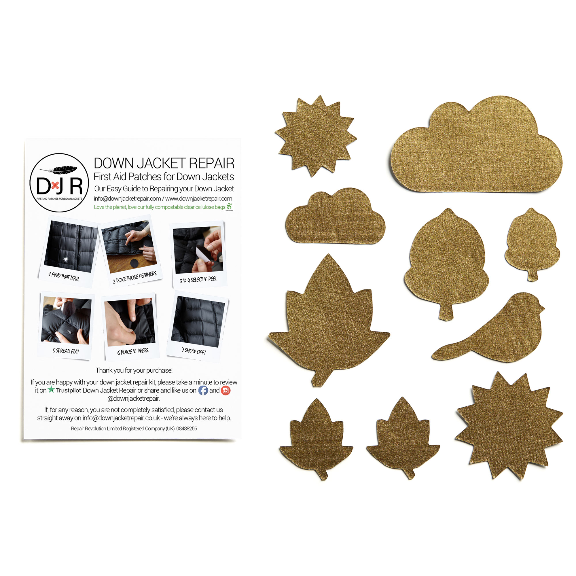 Down Jacket Repair Kit - Nature - Gold - Image 2