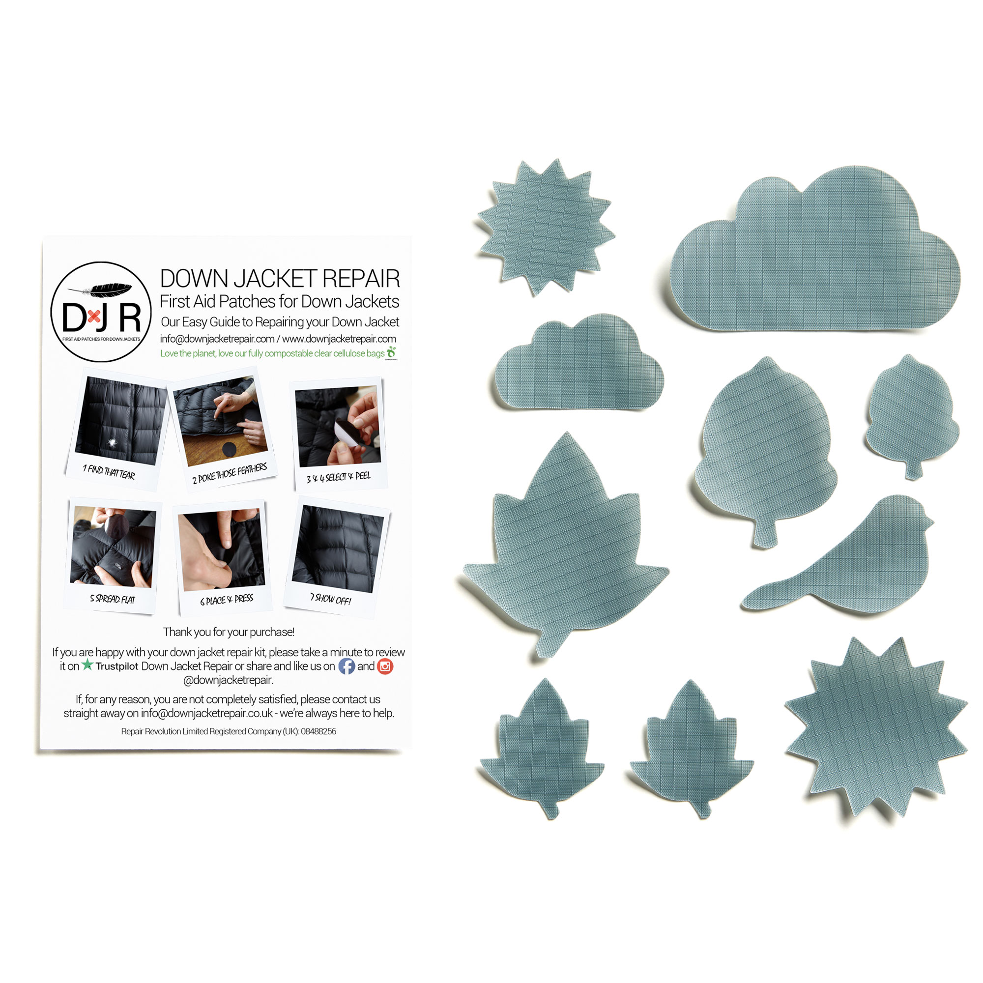 Down Jacket Repair Kit - Nature - Light Gray - Image 2
