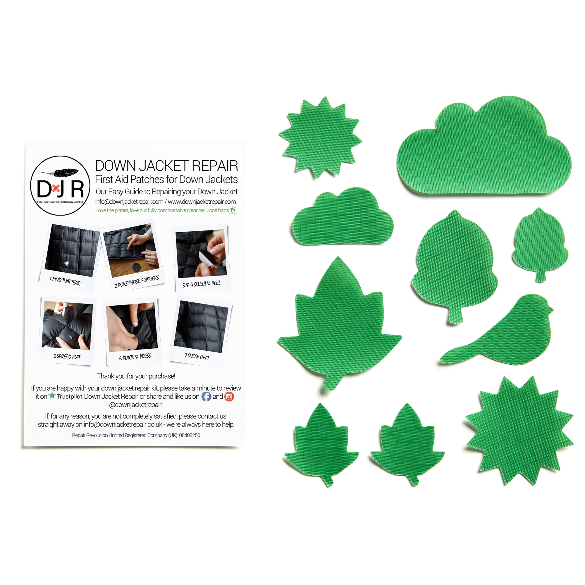 Down Jacket Repair Kit - Nature - Mid Green - Image 2