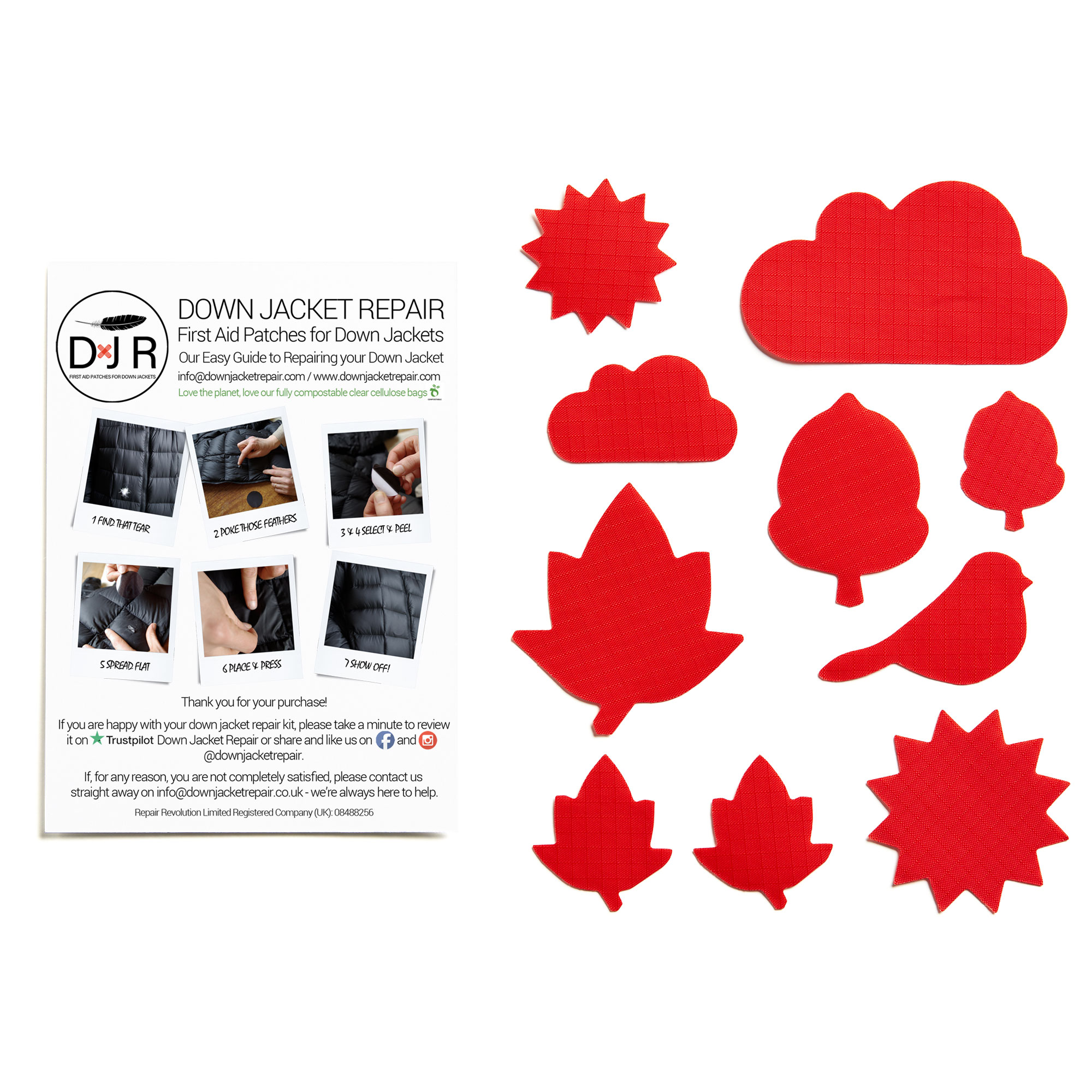 Down Jacket Repair Kit - Nature - Red - Image 2