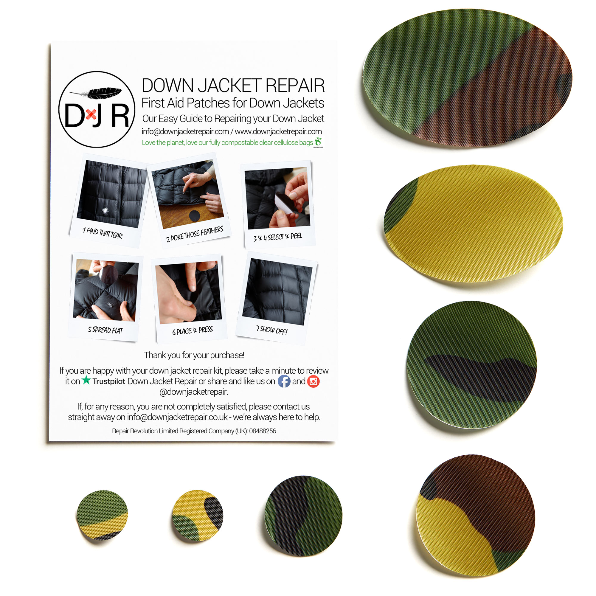 Down Jacket Repair Patch - Camo - Image 2