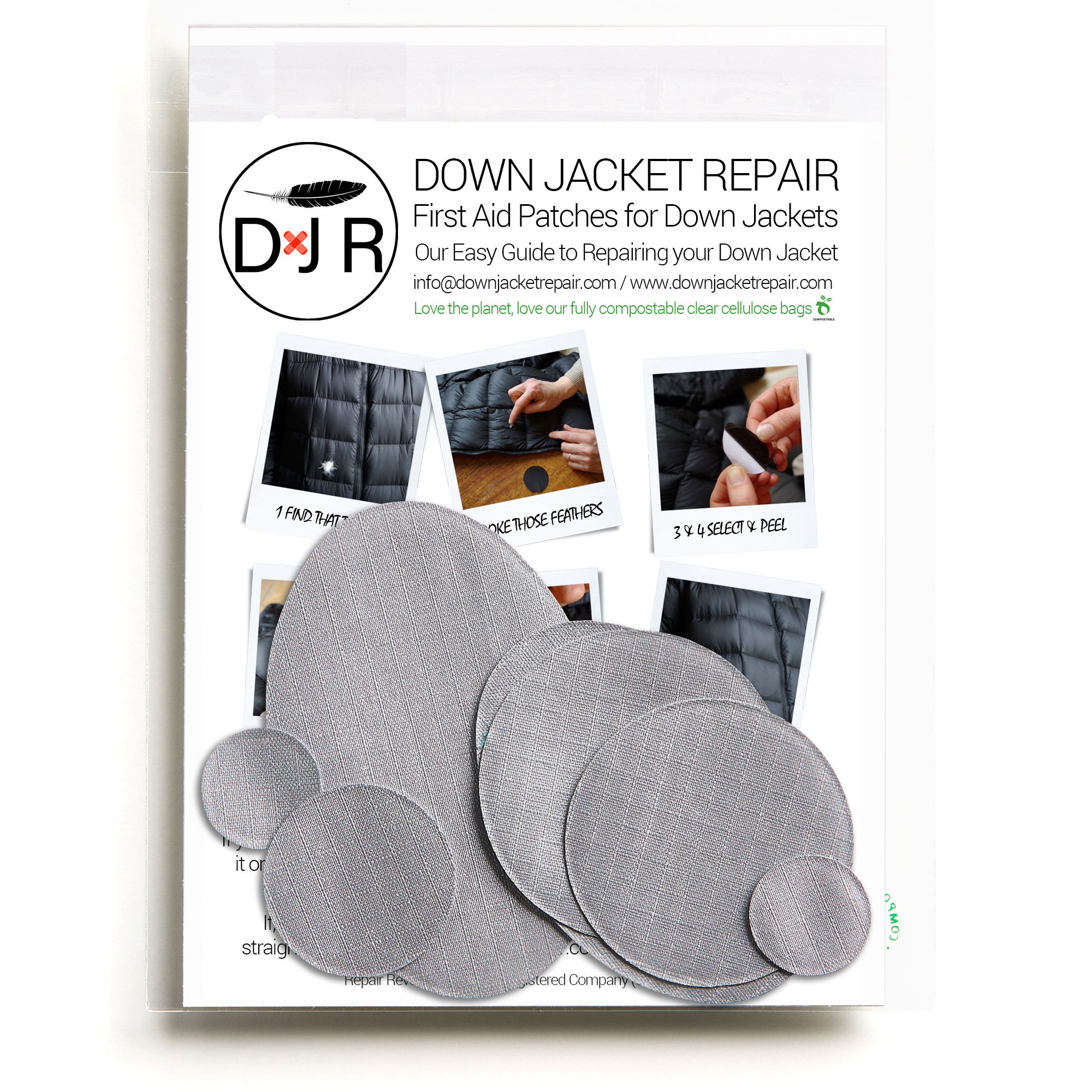 down jacket repair patch silver