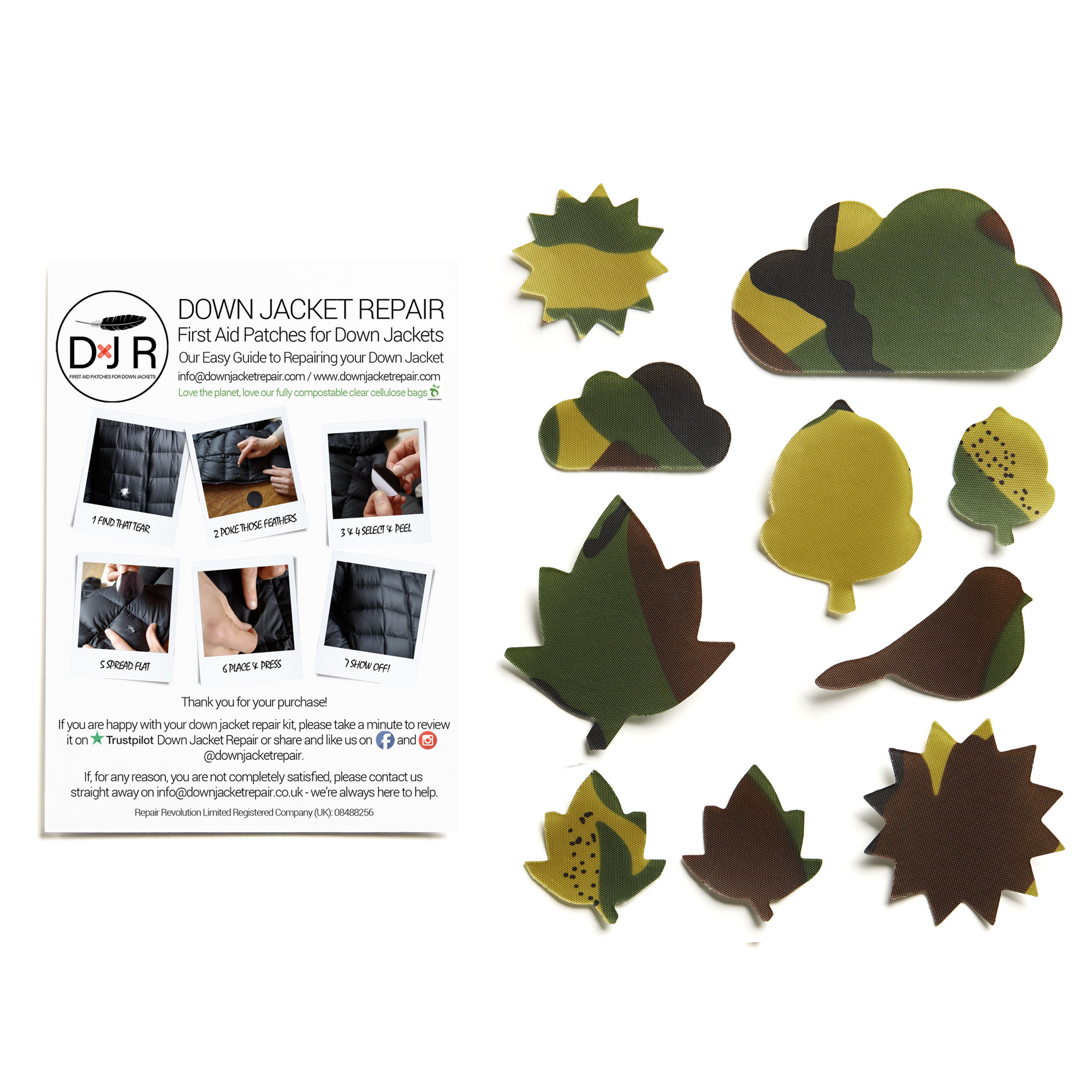 Down Jacket Repair Kit - Nature - Camo - Image 2