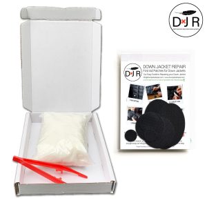 jacket repair patch kit and goose down refill kit black