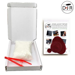 jacket repair patch kit and goose down refill kit burgundy
