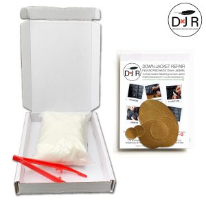 jacket repair patch kit and goose down refill kit gold