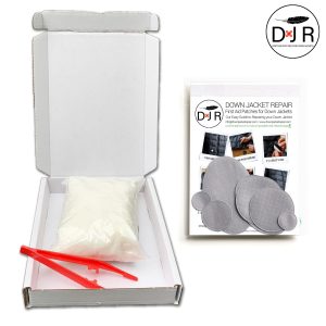 jacket repair patch kit and goose down refill kit silver