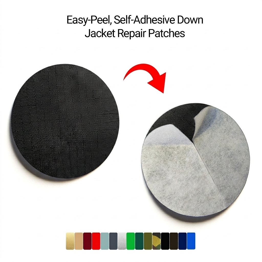 down jacket repair patch black