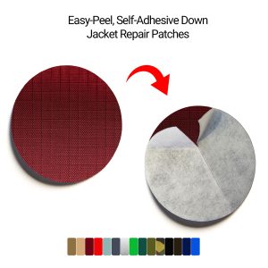 down jacket repair patch burgundy