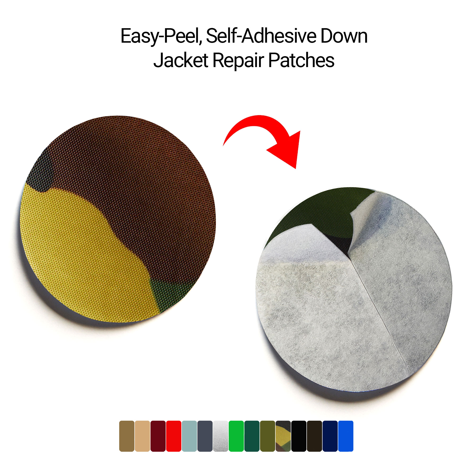 down jacket repair patch camo
