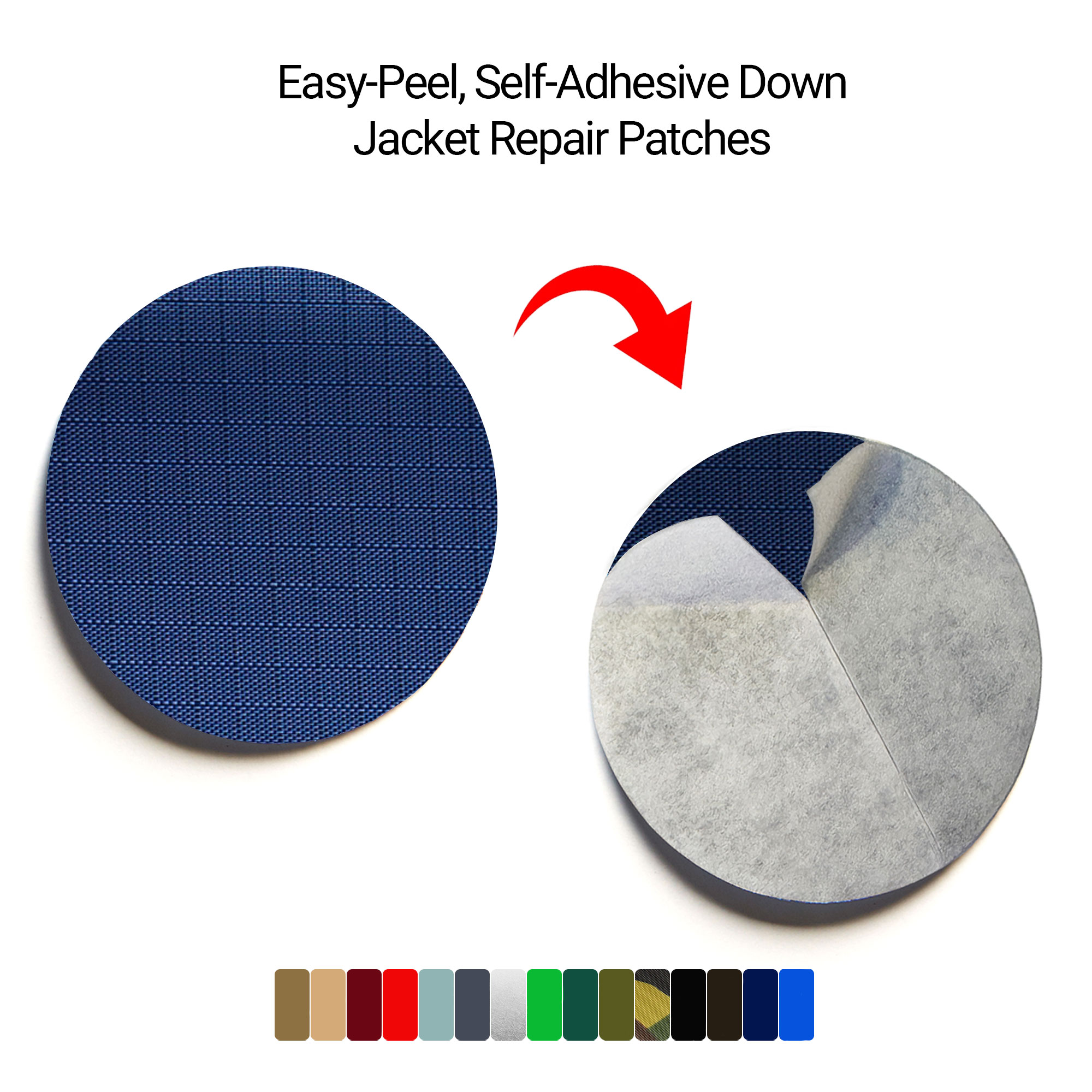 down jacket repair patch dark blue