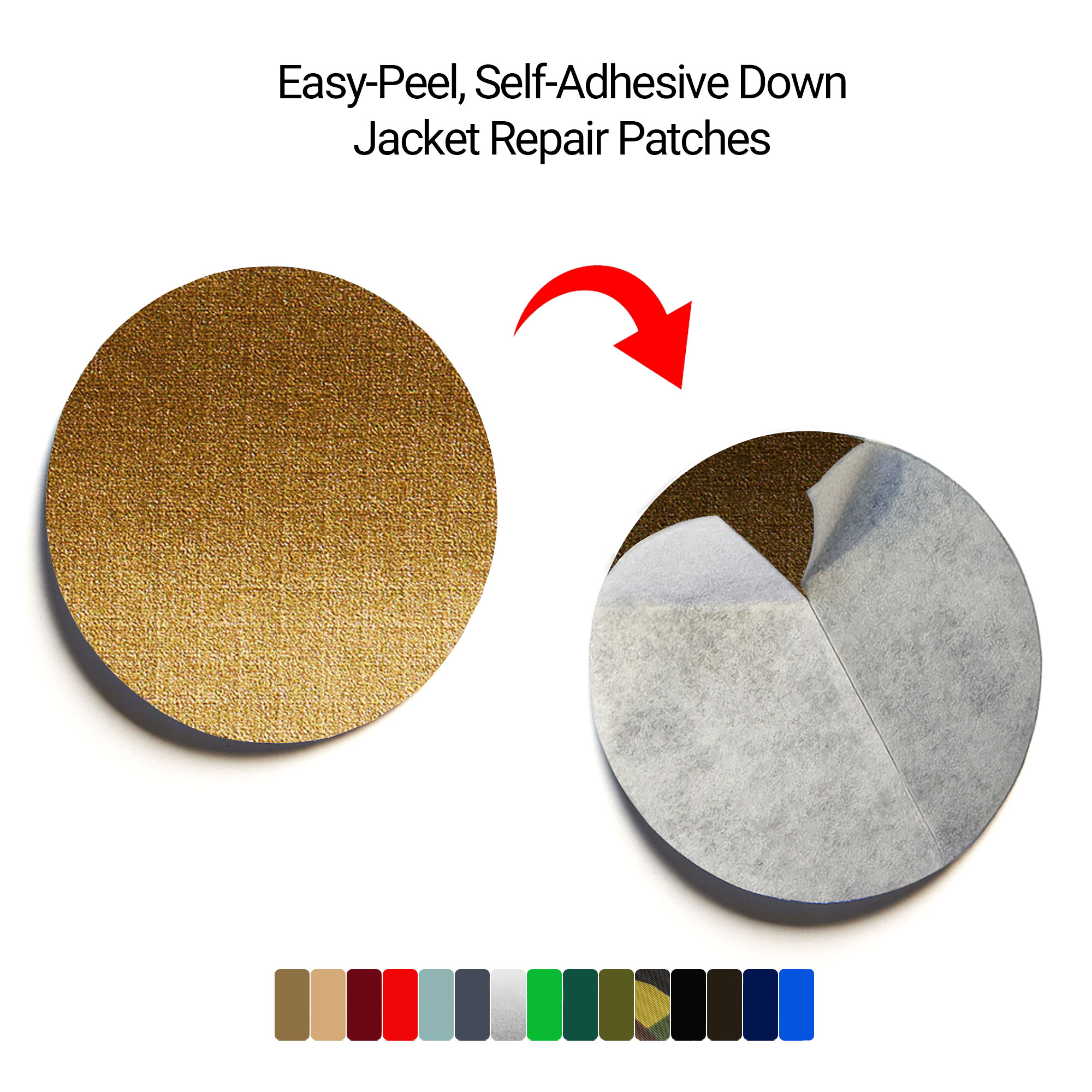 down jacket repair patch gold