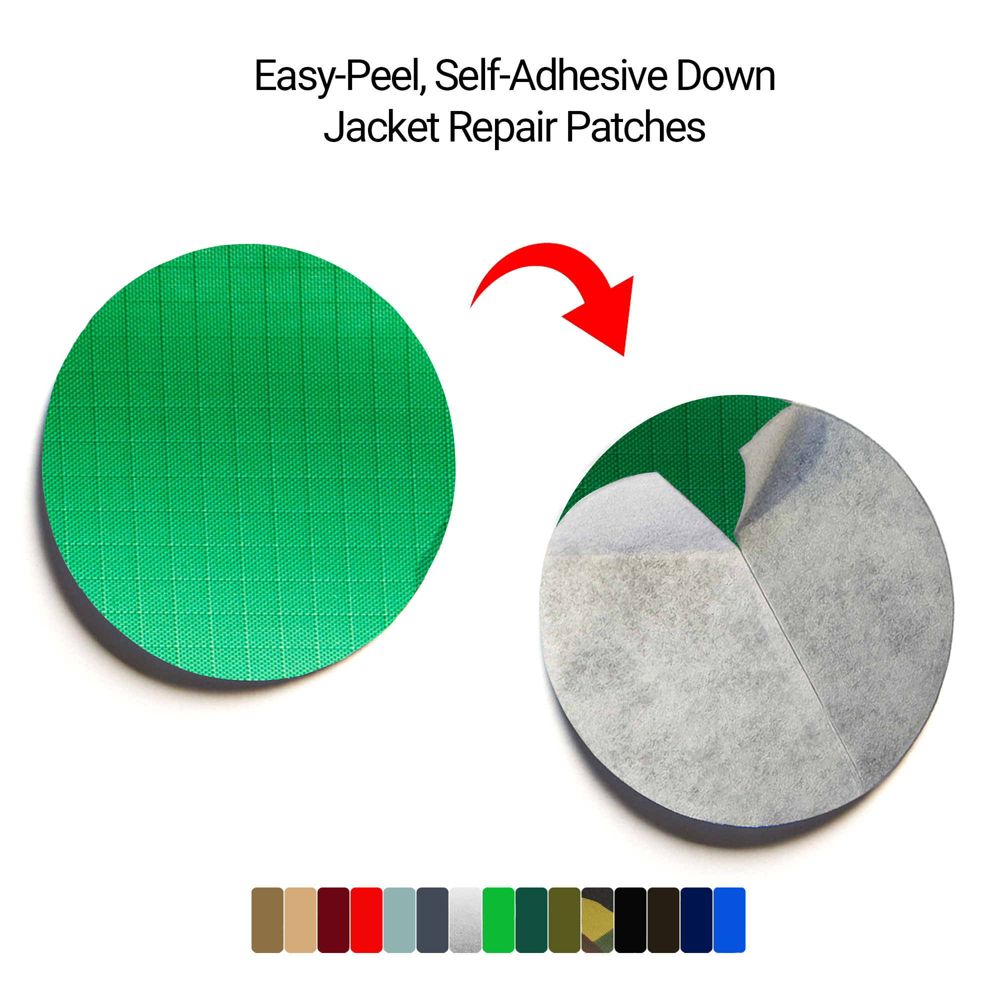 down jacket repair mid green