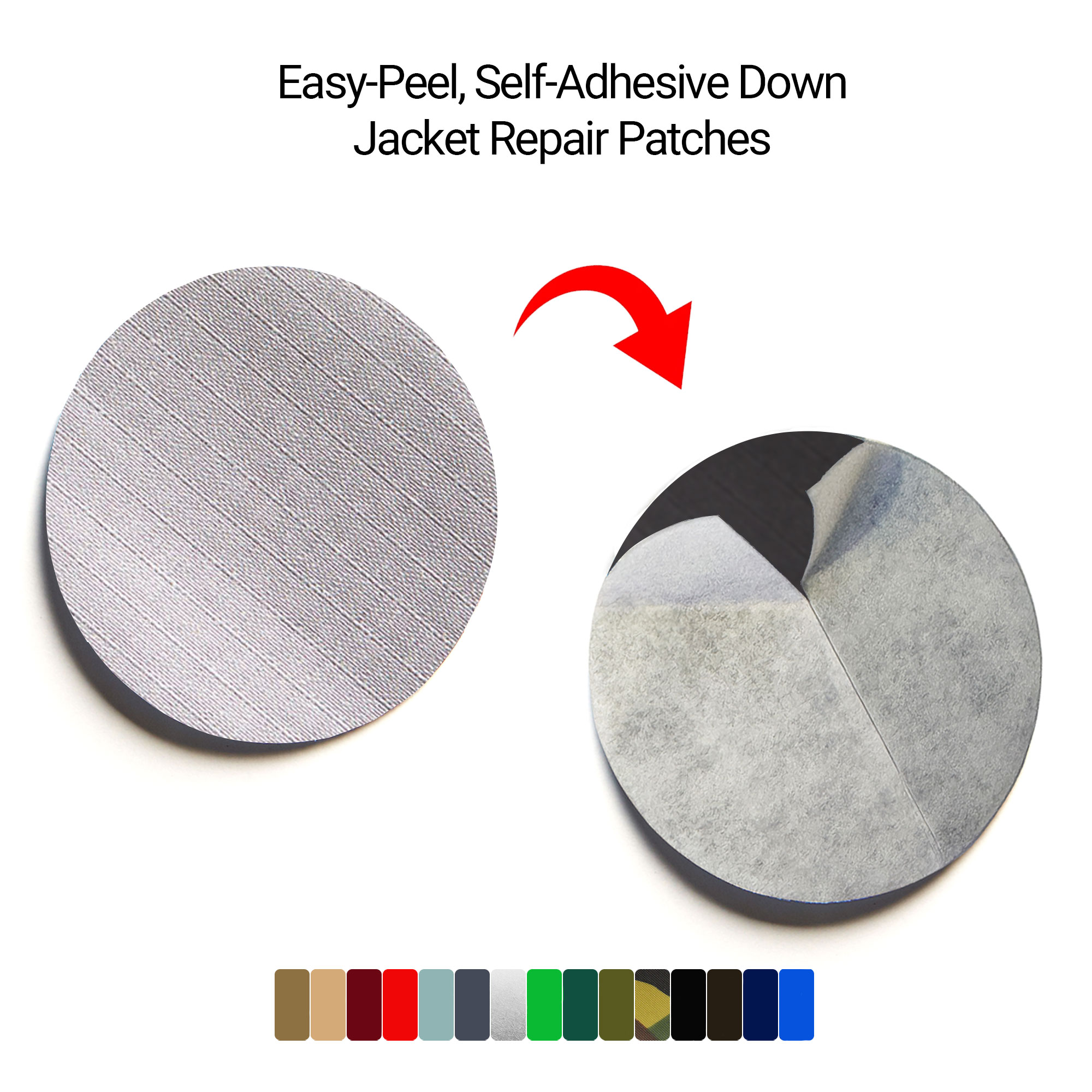 down jacket repair patch silver